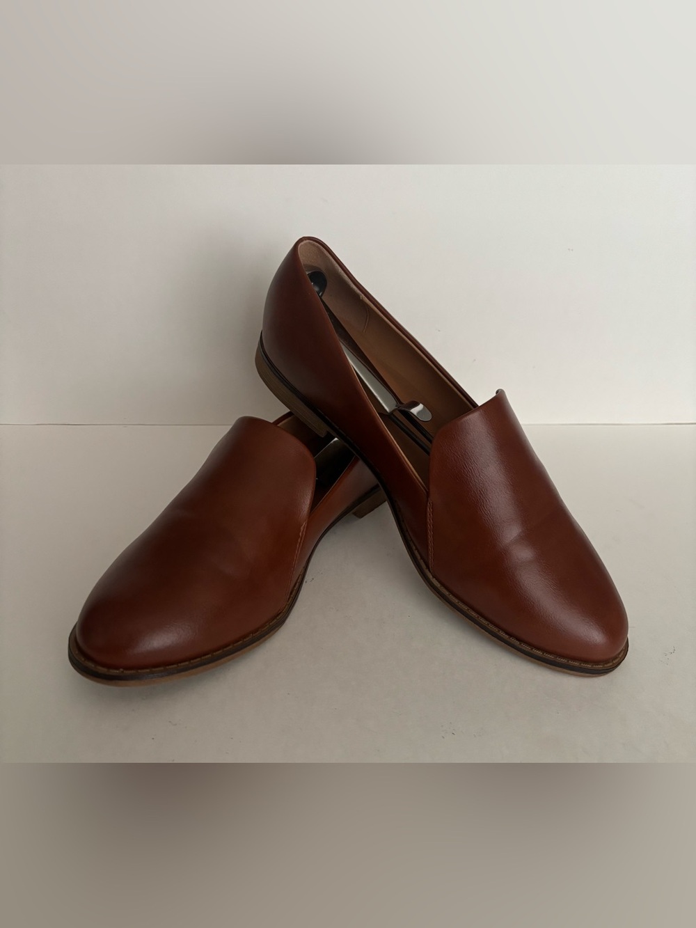 Indigo Women's Brown Leather Slip-On Loafers